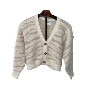 Old Navy Cropped Button-Front Cardigan Striped Sweater Girl's Size L 10-12
